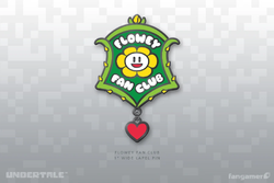 Flowey artwork Flowey Fan Club pin.png