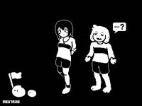 Undertale Plan B - Chara and Asriel observing Gnocchis - Meutrino.jpg