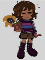 Underfell - Frisk & Flowey new ref concept (2024-8-1) - Fella.jpg
