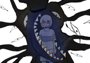 Deltarune Tsuki Kris Something fight.png