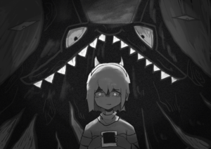Deltarune Tsuki 还有三天 梦中Kris在黑暗下的正影.png