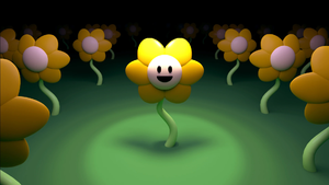 Flowey artwork Steam card.png