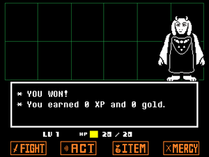 Undertale - Toriel screenshot glaring at Froggit.png